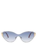 Matchesfashion.com Chlo - Curtis Cat-eye Frameless Sunglasses - Womens - Gold