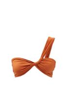 Ladies Beachwear Sara Cristina - Narcissus One-shoulder Bikini Top - Womens - Orange