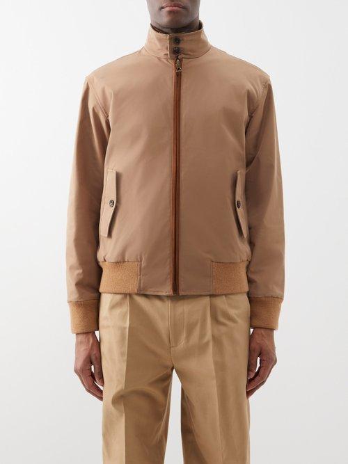Gucci - Reversible Gg-jacquard Cotton-blend Bomber Jacket - Mens - Camel