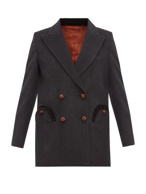 Matchesfashion.com Blaz Milano - Everyday Wool Blazer - Womens - Dark Grey