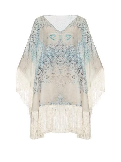Athena Procopiou Little Lies Cotton And Silk-blend Kaftan