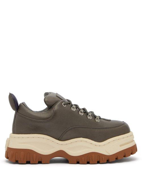 Matchesfashion.com Eytys - Angel Chunky Leather Trainers - Womens - Grey