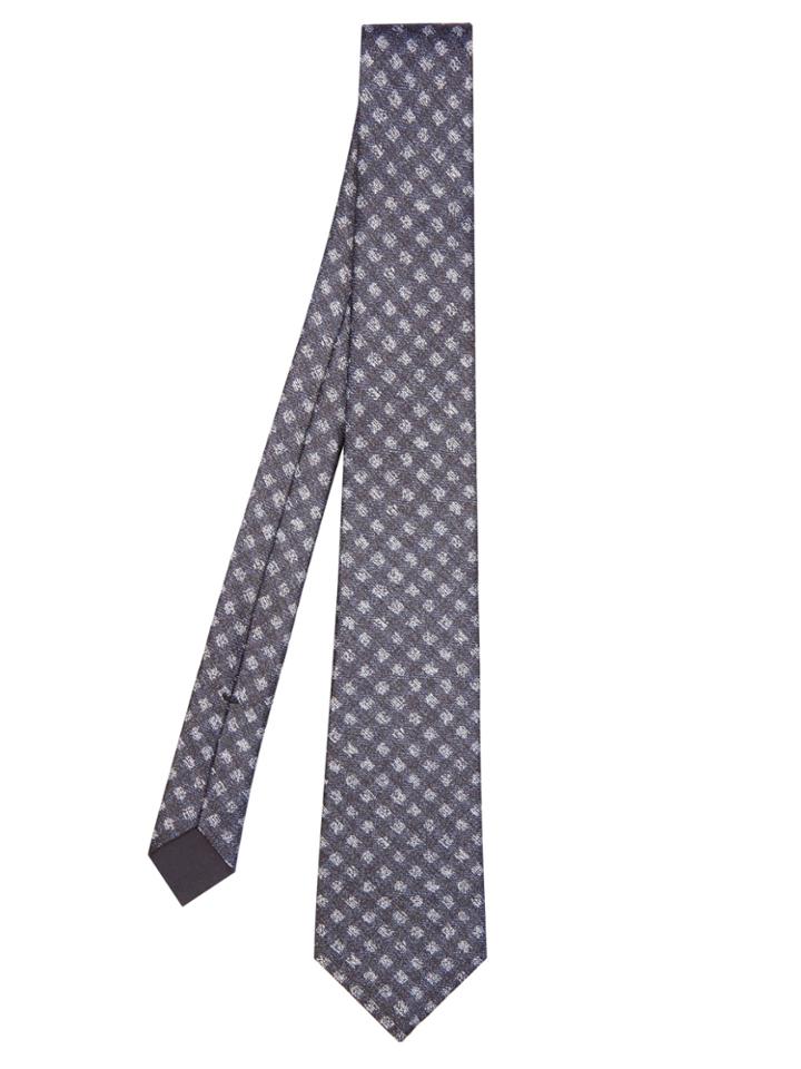 Bottega Veneta Intrecciato Jacquard Silk Tie