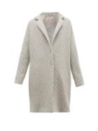 Matchesfashion.com Herno - Snowflake Metallic Wool Herringbone Jacket - Womens - Silver Multi
