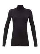 Matchesfashion.com Bottega Veneta - Roll-neck Jersey Sweater - Womens - Black
