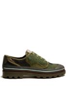 Valentino Camouflage-print Canvas Derby Shoes