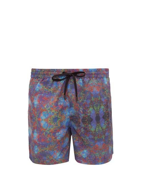 Matchesfashion.com Everest Isles - Oil Spill Swim Shorts - Mens - Blue