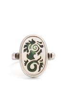 Matchesfashion.com Elie Top - Diamond, Agate & Silver 4 Elements Ring - Womens - Green