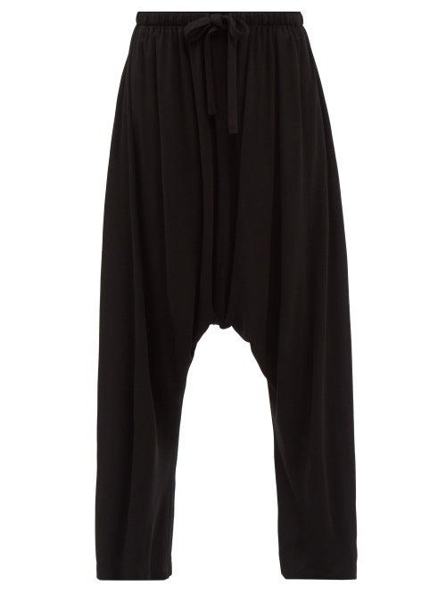 Loewe - Dropped-seat Jersey Trousers - Womens - Black