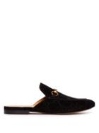 Matchesfashion.com Gucci - Kings Gg Supreme Logo Jacquard Velvet Loafers - Mens - Black