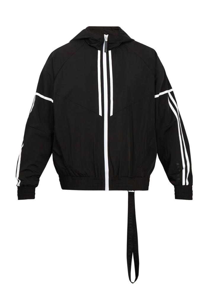 Blackbarrett By Neil Barrett Striped Hooded Windbreaker Jacket