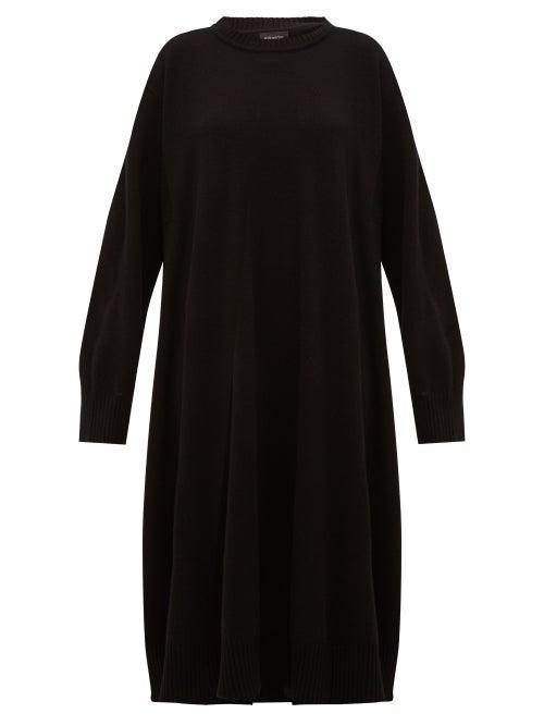 Matchesfashion.com Eskandar - A Line Cashmere Midi Dress - Womens - Black