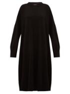 Matchesfashion.com Eskandar - A Line Cashmere Midi Dress - Womens - Black