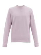 Matchesfashion.com Sunspel - Crew Neck Cotton Sweatshirt - Mens - Purple