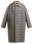 Matchesfashion.com Raf Simons - Single Breasted Checked Coat - Womens - Black White