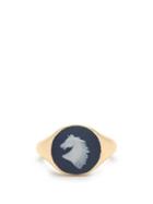 Matchesfashion.com Ferian - Wedgewood Horse Signet Ring - Womens - Blue
