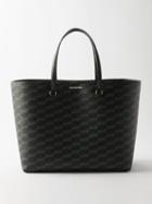 Balenciaga - Signature Bb-logo Coated-canvas Tote Bag - Mens - Black Grey