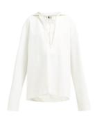 Matchesfashion.com Mm6 Maison Margiela - Hooded Cotton Blend Sweatshirt - Womens - Cream