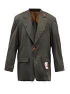 Mihara Yasuhiro - Oversized Single-breasted Twill Jacket - Mens - Green