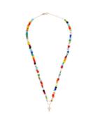 Matchesfashion.com Diane Kordas - Shield Diamond & 14kt Rose-gold Beaded Necklace - Womens - Multi