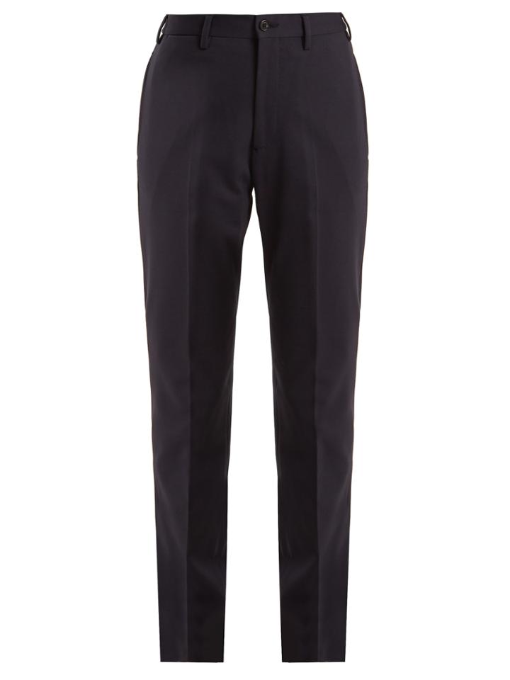 Connolly High-rise Straight-leg Wool-blend Jersey Trousers