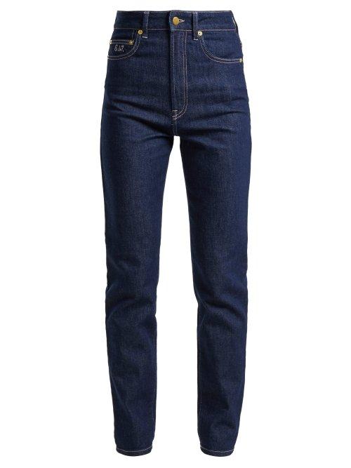 Matchesfashion.com Emilia Wickstead - No. Twenty Eight High Rise Jeans - Womens - Dark Blue
