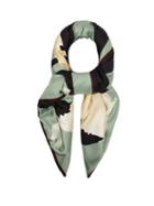Matchesfashion.com Valentino - Flower Print Padded Silk Scarf - Womens - Multi