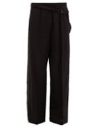 Matchesfashion.com Maison Margiela - Side Bag Zipped Wool Trousers - Mens - Black