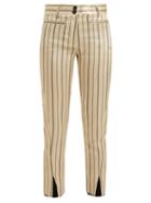 Matchesfashion.com Ann Demeulemeester - Levon Pinstriped Satin Trousers - Womens - Cream Multi