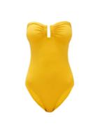 Matchesfashion.com Eres - Cassiope U-ring Strapless Swimsuit - Womens - Yellow