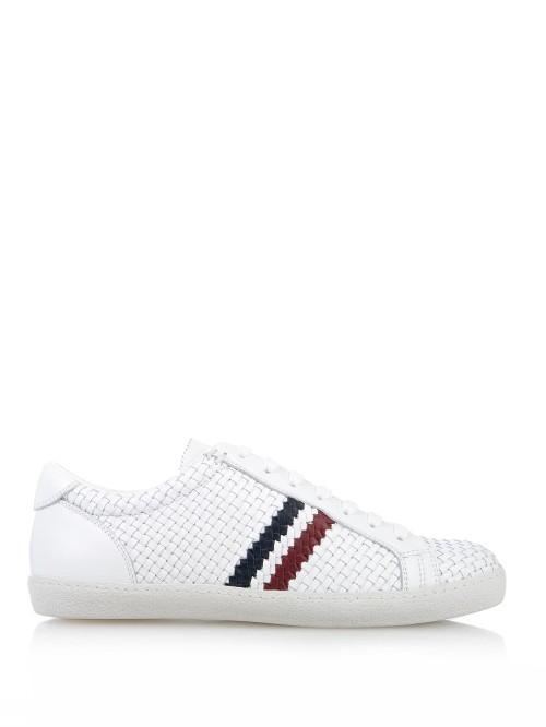 Moncler New Lemans Woven-leather Trainers