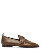 Matchesfashion.com Isabel Marant - Fullee Python Effect Strap Leather Loafers - Womens - Brown Multi