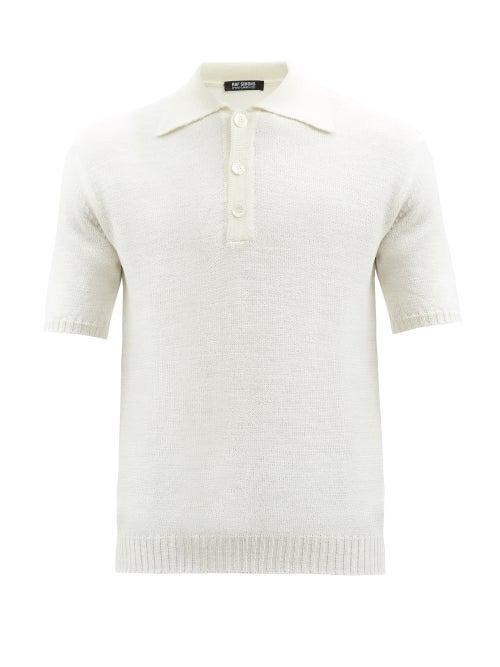 Raf Simons - Knitted Wool Polo Shirt - Mens - White