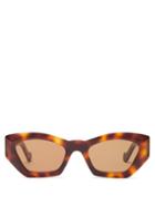 Matchesfashion.com Loewe - Geometric Cat Eye Tortoiseshell Acetate Sunglasses - Womens - Tortoiseshell