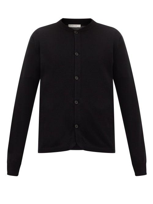 Matchesfashion.com The Row - Wes Bomber-collar Cashmere Cardigan - Mens - Black