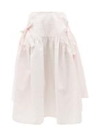 Cecilie Bahnsen - Justice Snowdrop Cotton-blend Matelass Midi Skirt - Womens - Light Pink
