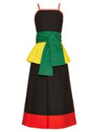 Isa Arfen Colour-block Peplum-waist Dress