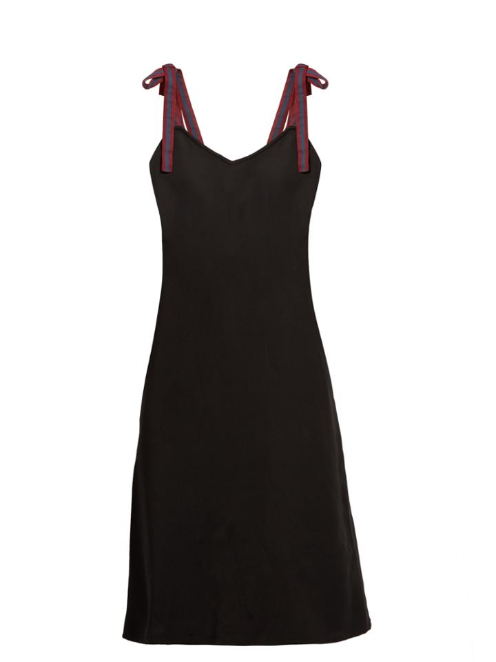 Albus Lumen Gia Tie-back Faille Mini Dress