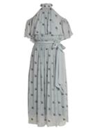 Temperley London Starling-embellished Cold-shoulder Chiffon Dress
