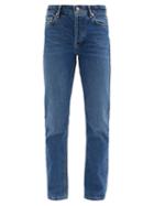 Matchesfashion.com Raey - Track High-rise Straight-leg Jeans - Womens - Dark Blue