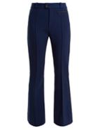 Matchesfashion.com Kwaidan Editions - Zermatt High Rise Kick Flare Trousers - Womens - Navy