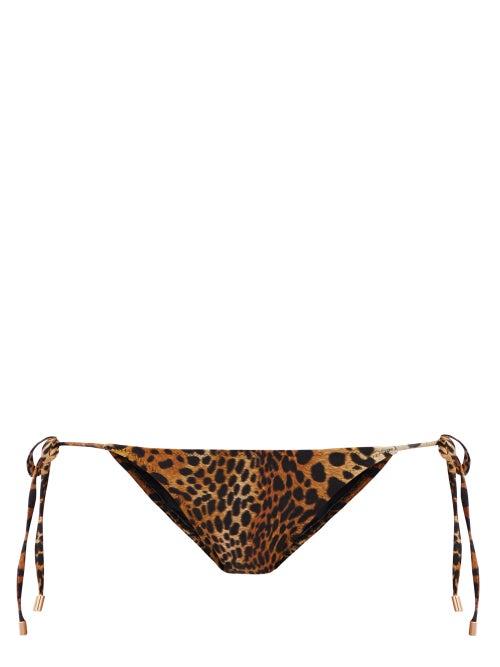 Matchesfashion.com Melissa Odabash - Miami Cheetah-print Side-tie Bikini Briefs - Womens - Animal