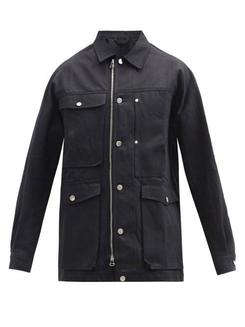 Mens Rtw E. Tautz - Cotton-gabardine Field Jacket - Mens - Black