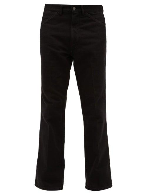 Matchesfashion.com Lemaire - Pressed Front Straight Leg Jeans - Mens - Black