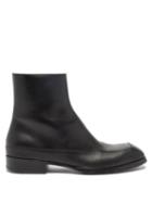 The Row - Panelled Leather Boots - Mens - Dark Brown