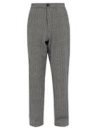 Matchesfashion.com Oliver Spencer - Checked Cotton Blend Seersucker Trousers - Mens - Blue