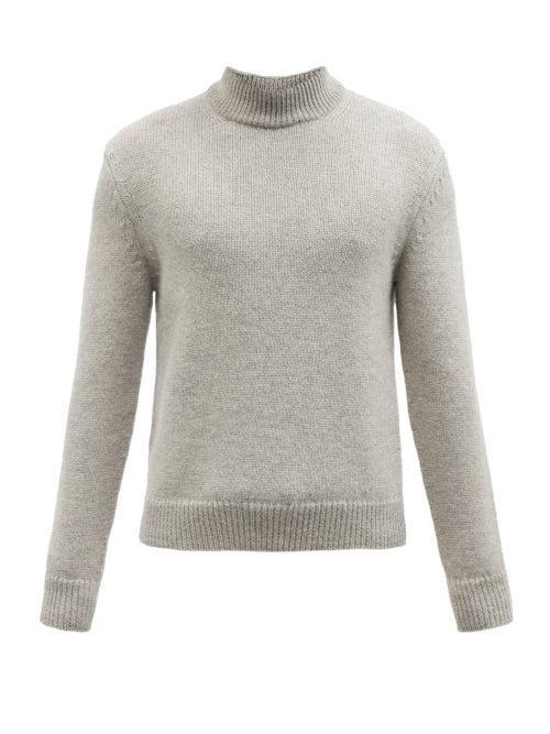 Tom Ford - Cashmere And Wool-blend Roll-neck Sweater - Mens - Light Grey