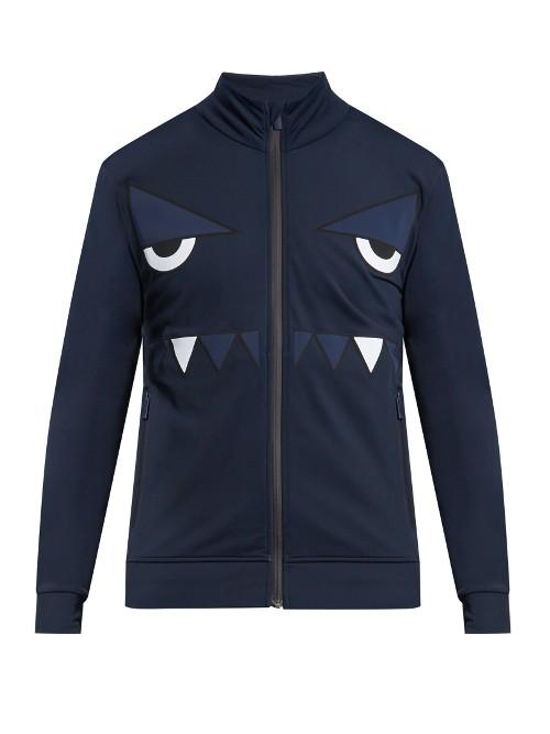 Fendi Bag Bugs Zip-through Nylon Sweatshirt