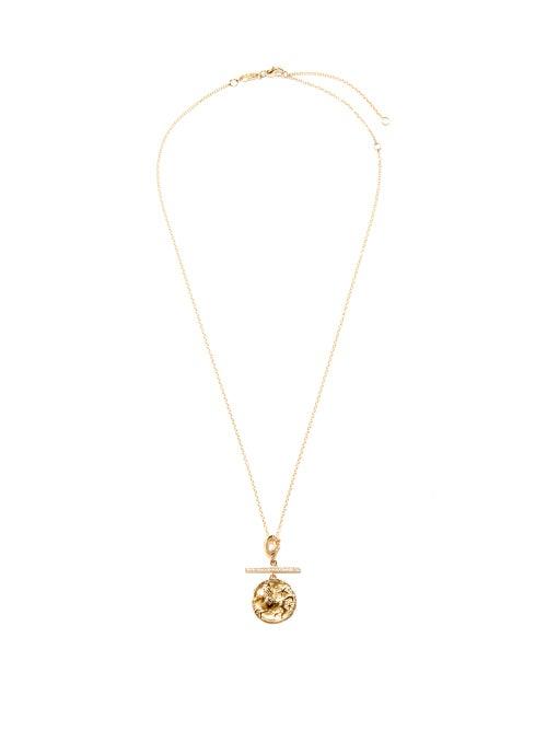 Ladies Fine Jewellery Azlee - Animal Kingdom Diamond & 18kt Gold Necklace - Womens - Gold