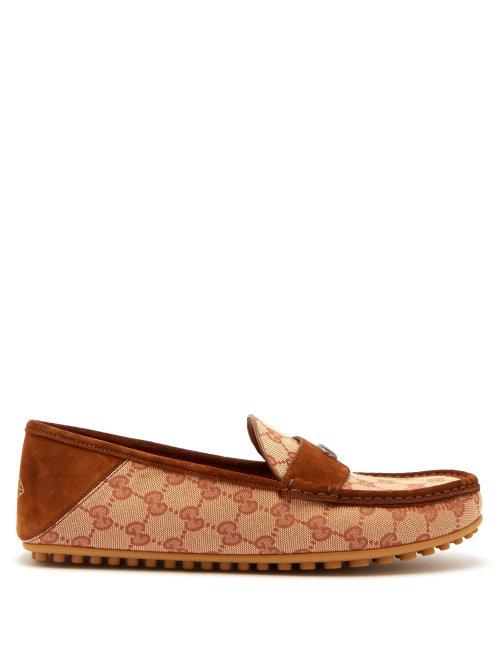 Matchesfashion.com Gucci - Kanye Gg Supreme Loafers - Mens - Brown